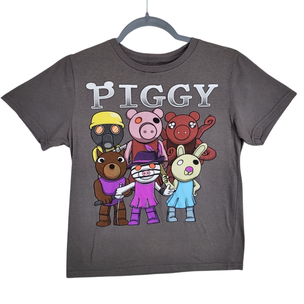 Piggy Boy's Good Vs. Evil Character Group Horror Survival Game T-shirt L Kids